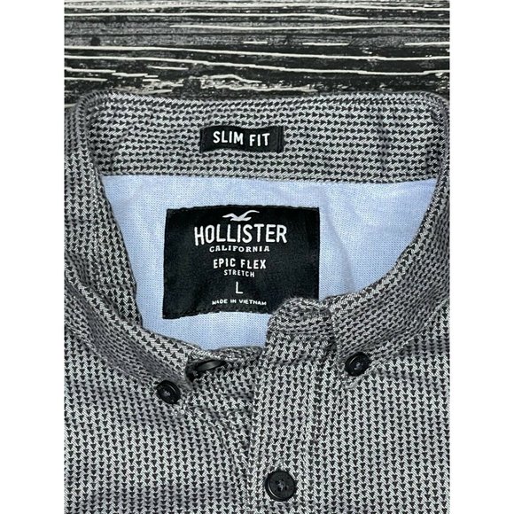 Hollister Epic Flex Slim Fit Long Sleeve Shirt - Picture 5 of 6